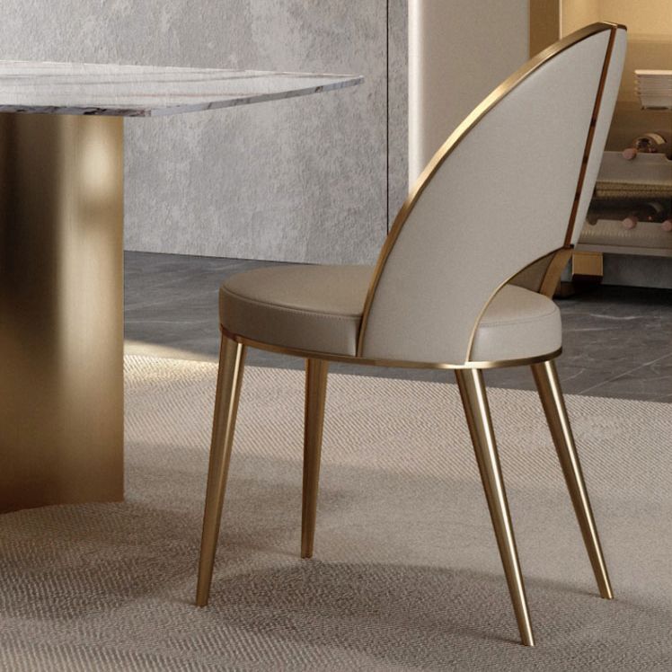 Indoor Contemporary Faux Leather Upholstered Armless Side Dining Chair