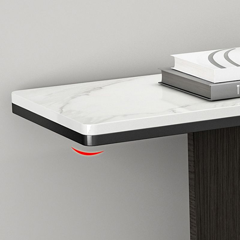 Glam Rectangle Console Accent Table with Stainless Steel Bracket for Hall