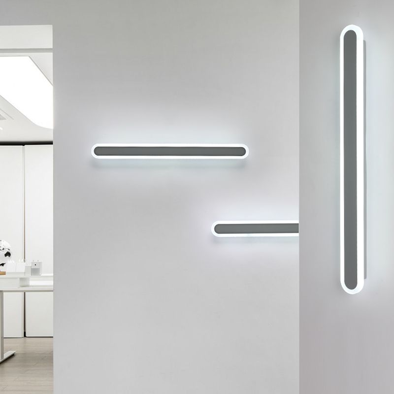 Contemporary Style Linear Wall Light Fixtures Metal 1 Light Led Wall Lights