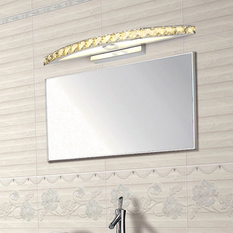 Geometric Vanity Lighting Modern Style Crystal 1 Light Vanity Sconce Lights
