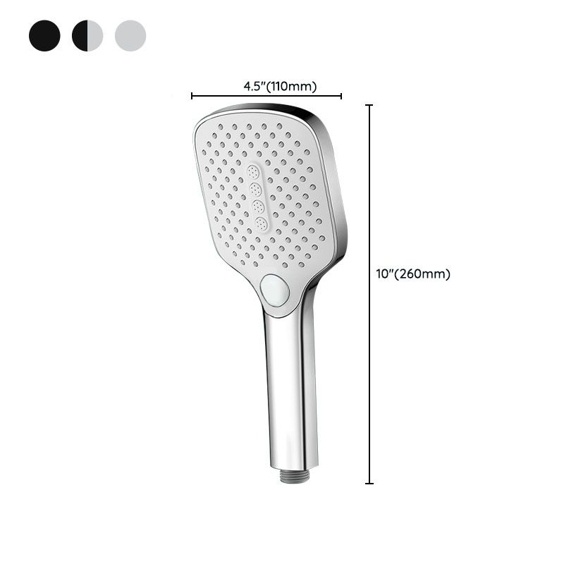 Modern Square Handheld Shower Head Leak Resistant Wall-Mount Shower Head