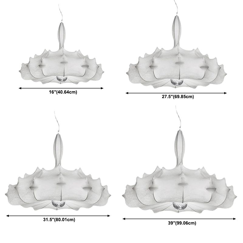 Livrage pendentif de salon ombré Tissure de plafond de plafond simple en blanc