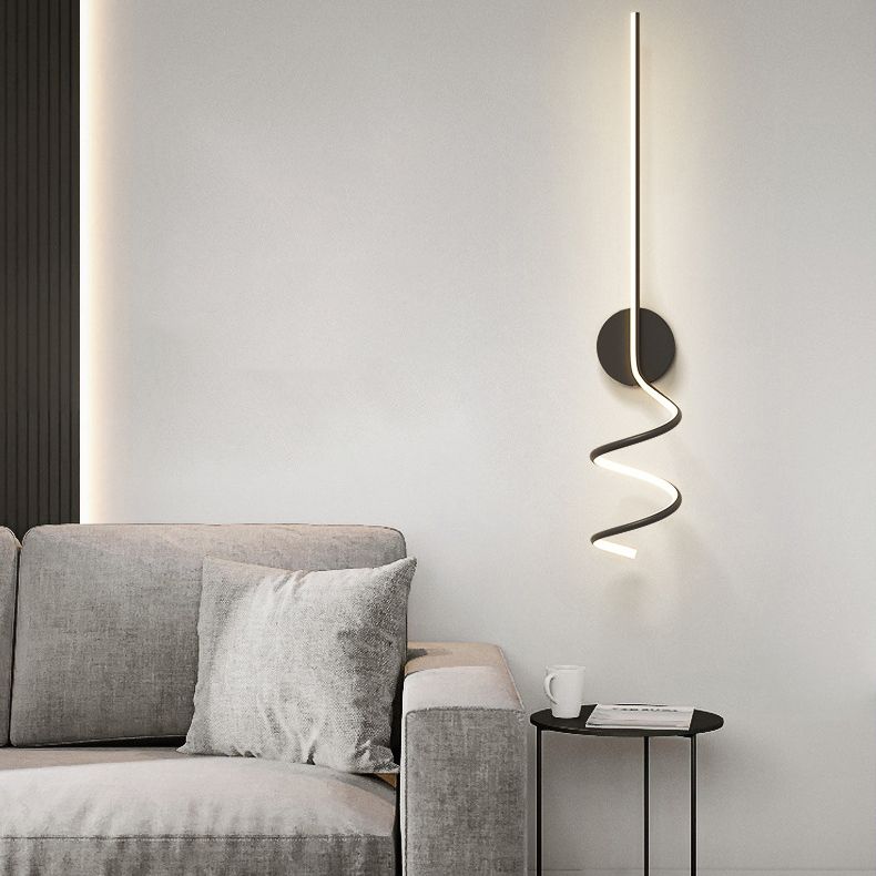 Moderno conciso conciso a parete a parete in alluminio sconde a parete lineare con ombra silicone