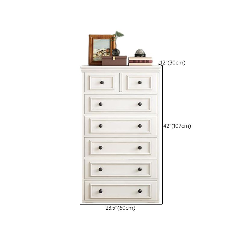 American Traditional Vertical Lingerie Chest Wood Storage Chest for Bedroom