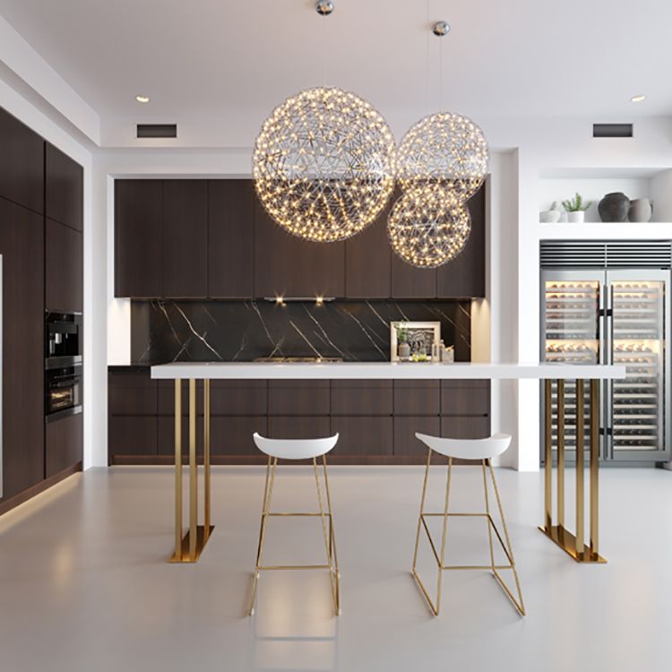 Indoor Contemporary Bar Dining Table Rectangle Wooden Bar Table