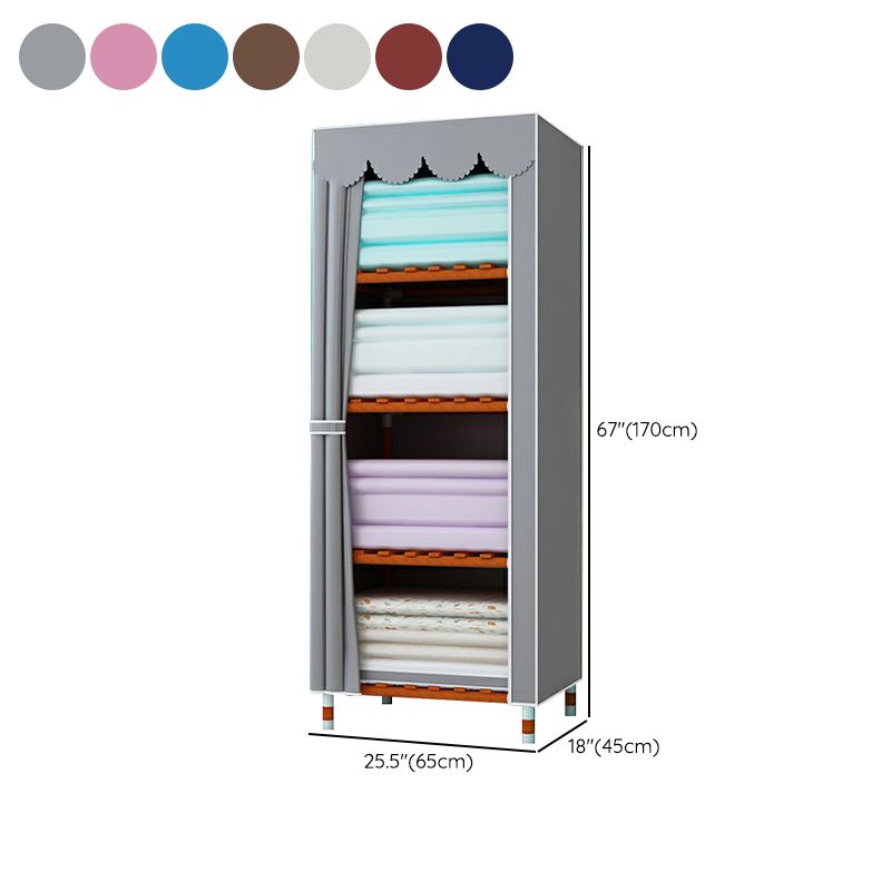 Modern Wardrobe with Solid Wood Frame Matte Finish Cabinet for Bedroom