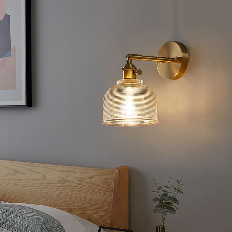 Armed Sconce Light Fixture Creative Simple Style Glass 1 Light Sconces