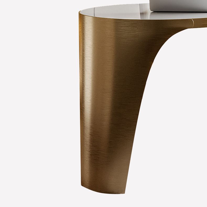 Pedestal Stone Writing Desk Glam with Drawers Office Desk for Office