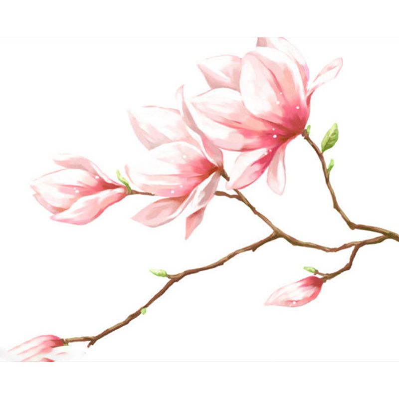 Whole Flower Branch Mural Wallpaper for Wall Decor Contemporary Girls Room Wall Art