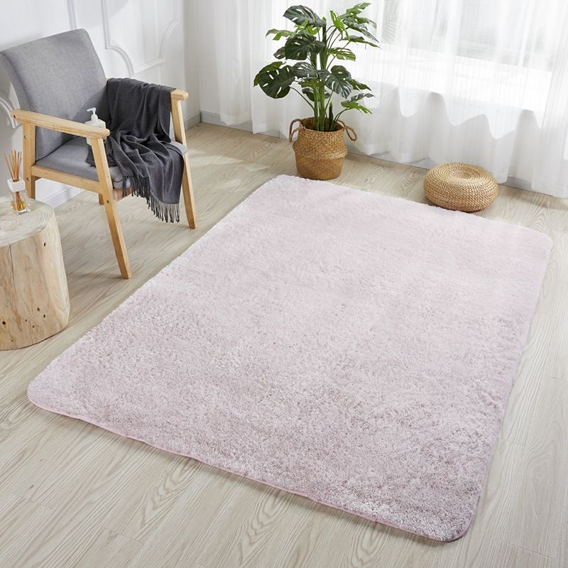 Tapis rose clair en Polyester de couleur unie, tapis d'intérieur lavable pour la décoration de la maison