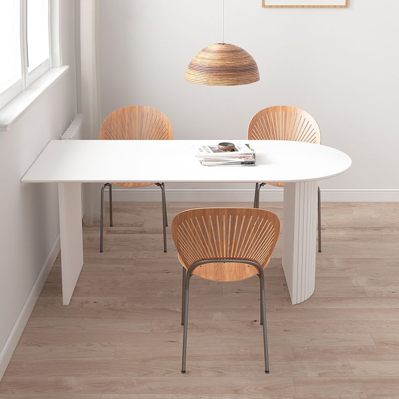 Double Pedestal Table Stone Dining Room Home Furniture with Pine Solid Wood