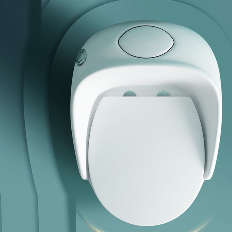 Contemporary Ceramic Siphon Jet Toilet Bowl One Piece Skirted Urine Toilet with Seat