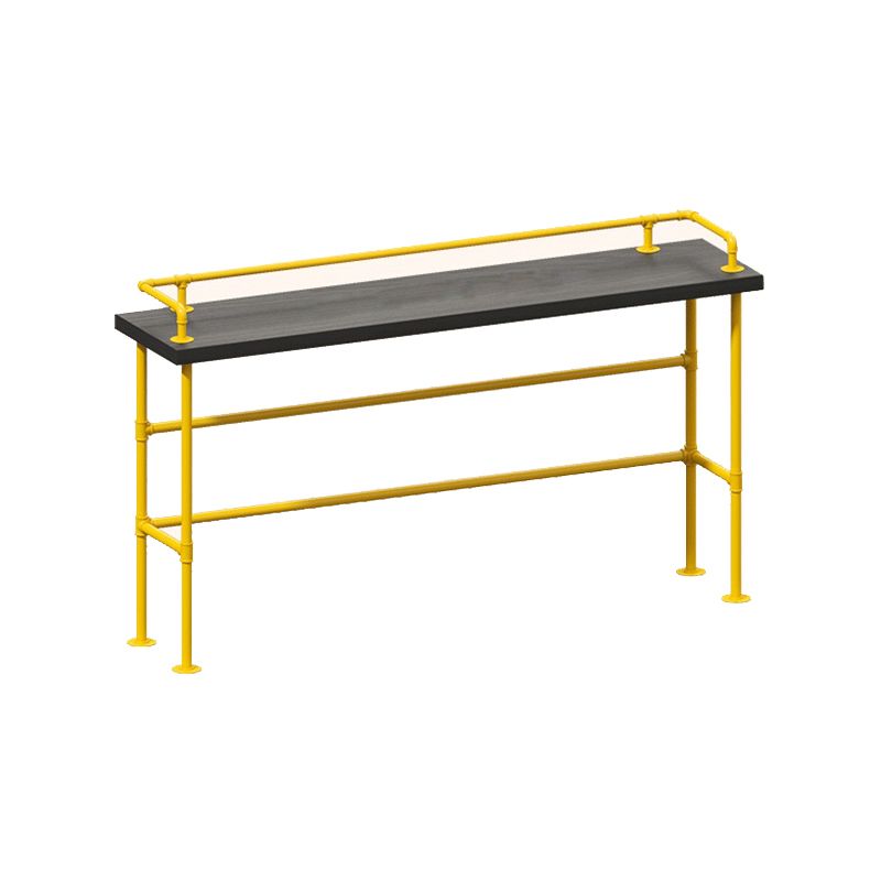 Modern Black and Yellow Bistro Bar Table Balcony Metal Height Cocktail Table