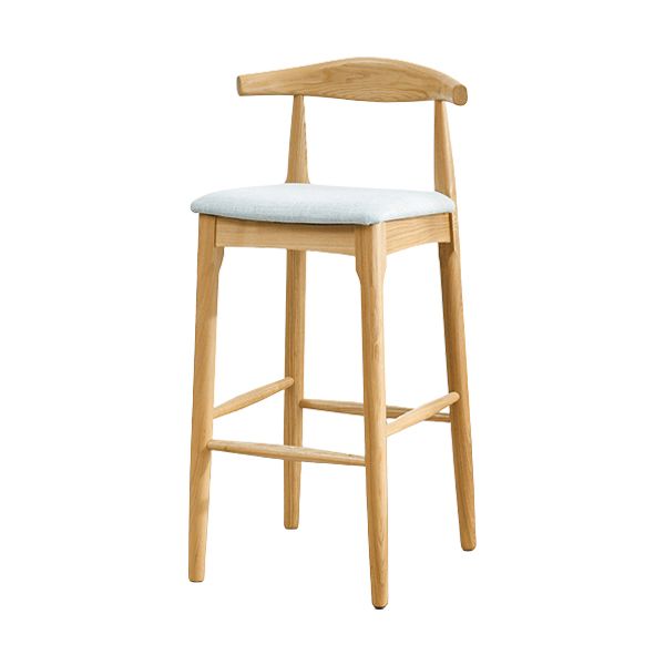 Industrial Style Counter Chair Solid Wood Footrest Counter Stool for Restaurant