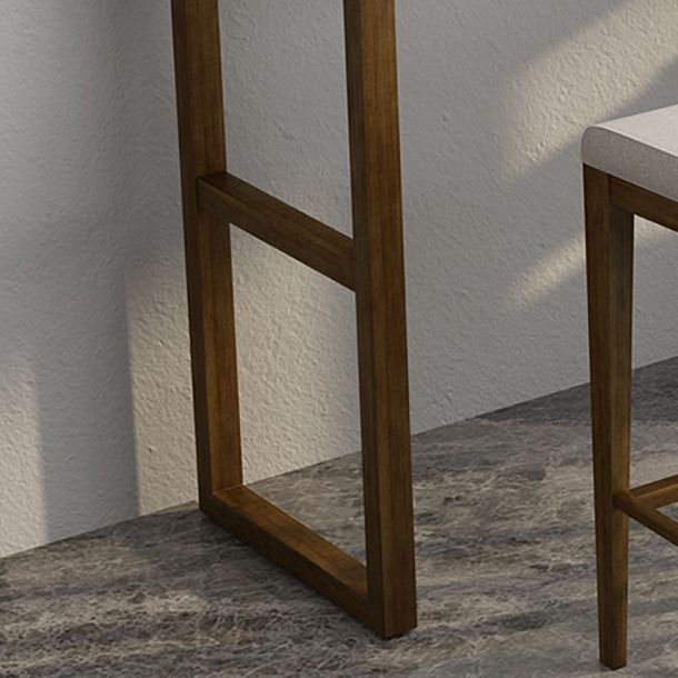 Rectangle Wood Bar Dining Table Contemporary Bar Table with Sled Base