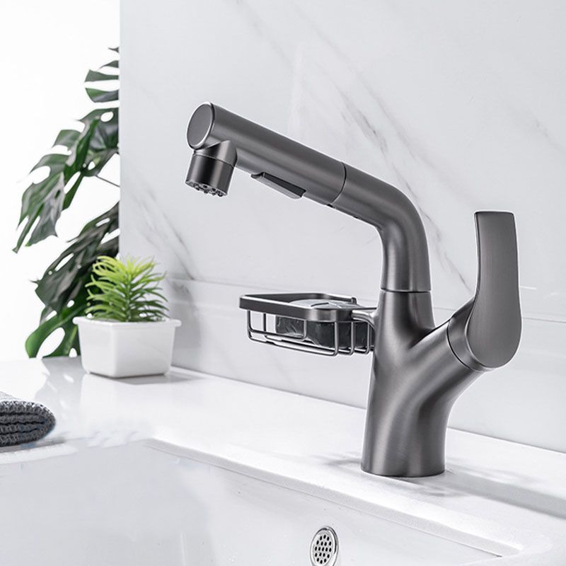 Industrial Sink Faucet Solid Color Centerset Bathroom Sink Faucet with Drain Assembly