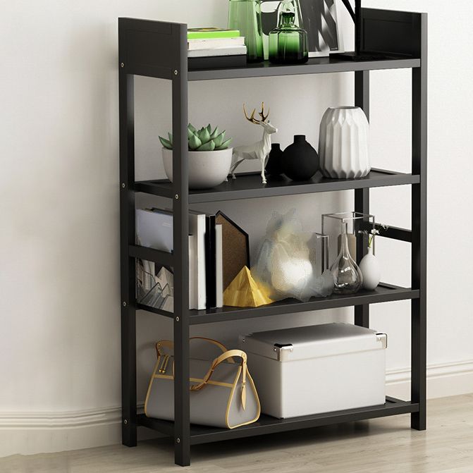 Open Bamboo Home Bookshelf Modern Etagere Shelf Bookcase with Shelves