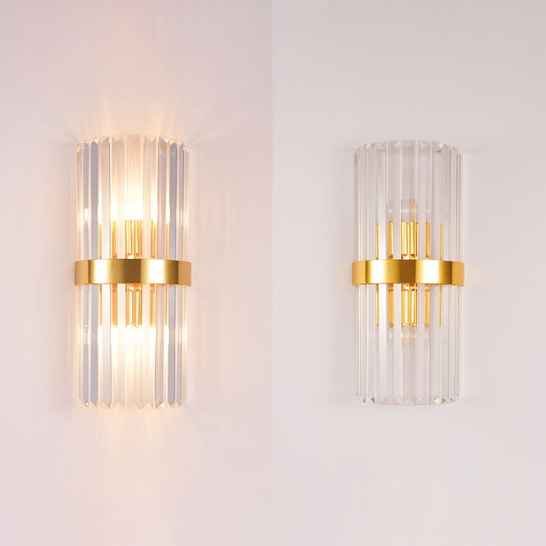 Black/Gold Crystal Wall Lamp Postmodern Wall Mounted Lighting for Bedroom Living Room