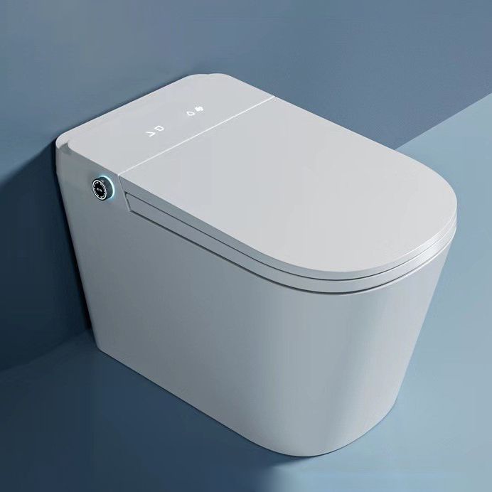 Modern Skirted Toilet Bowl Siphon Jet Toilet with Soft-Close Seat for Bathroom