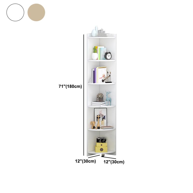 Closed Wooden Bookshelf Modern Minimalist Home Living Room Corner Bookcase