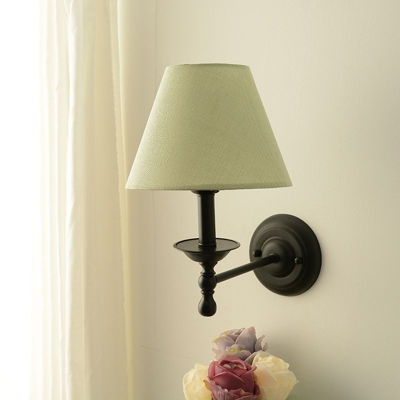 Macaron Wall Mount Light 1-Light Wall Light with Fabric Shade for Dining Room