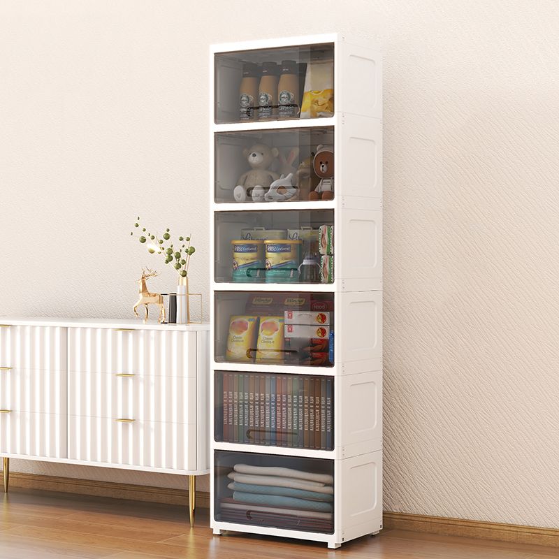 5-Door Storage Cabinet with Legs Contemporary Non-Hanging Armoire