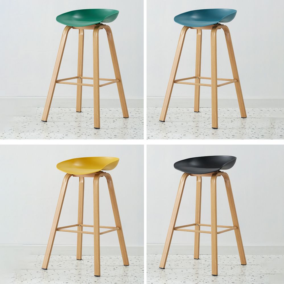 Metal Contemporary Dining Kitchen Room Armless Stool Low Back Bar Stool