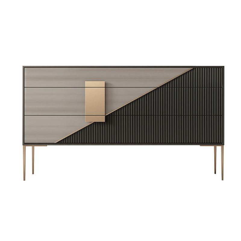 Glam Horizontal Storage Chest with Soft-Close Drawers for Home