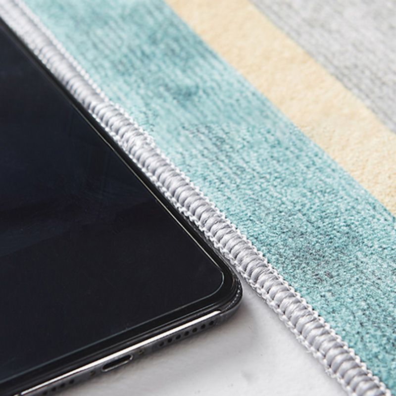 Blauer Vintage Teppich Polyester Rafik Teppich Nicht-Rutsch-Backing Teppich für Wohnzimmer