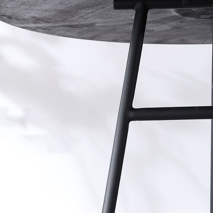 Round Wood Dining Table with Padded Chairs 1/2/3 Pieces Black Dinette Set for Home