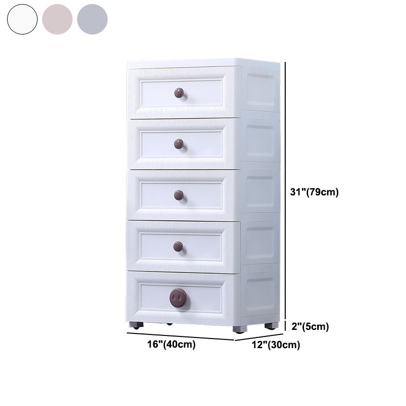 Contemporary Style Non-Hanging Armoire Plastic Home Storage Cabinet
