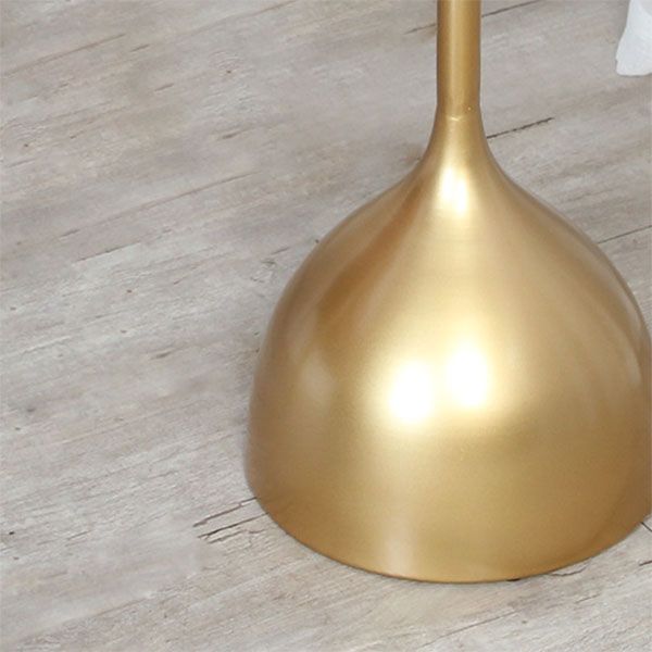 Mid-century Modern 24 " Tall Iron Pedestal End Table Round Tray Top Side Table