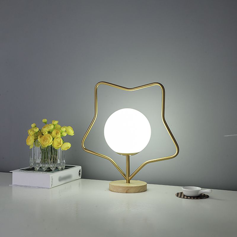 Lampade da tavolo notturno globo vetro contemporaneo 1 lampada da comodino leggero in oro
