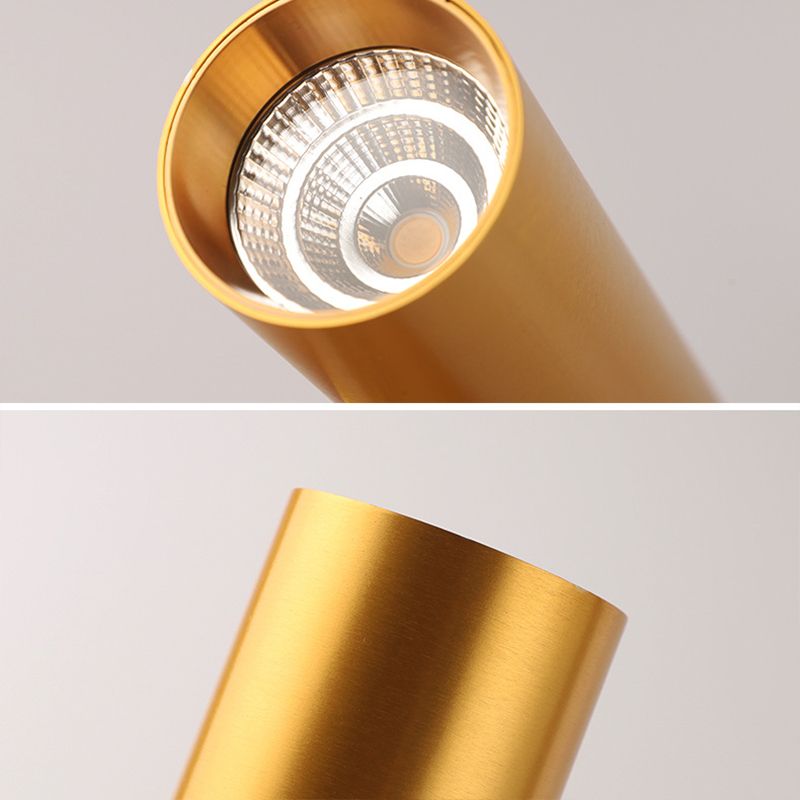 2 Lights Cylinder Wall Mounted Lamps Modern Style Metal Wall Sconces