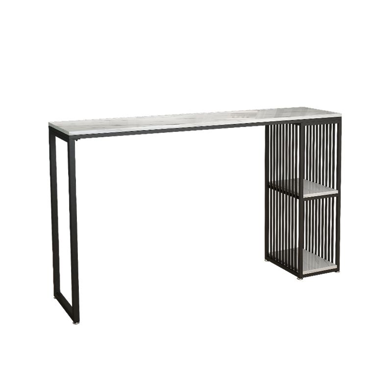 Modern Stone White Counter Set 1/2/3 Pieces Rectangle Storage Table and Stool Set