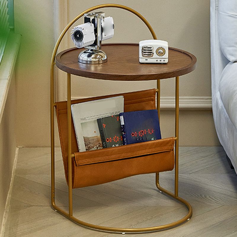 Tray Top Corner Table in Brone with Storage C Side Accent Side  Table