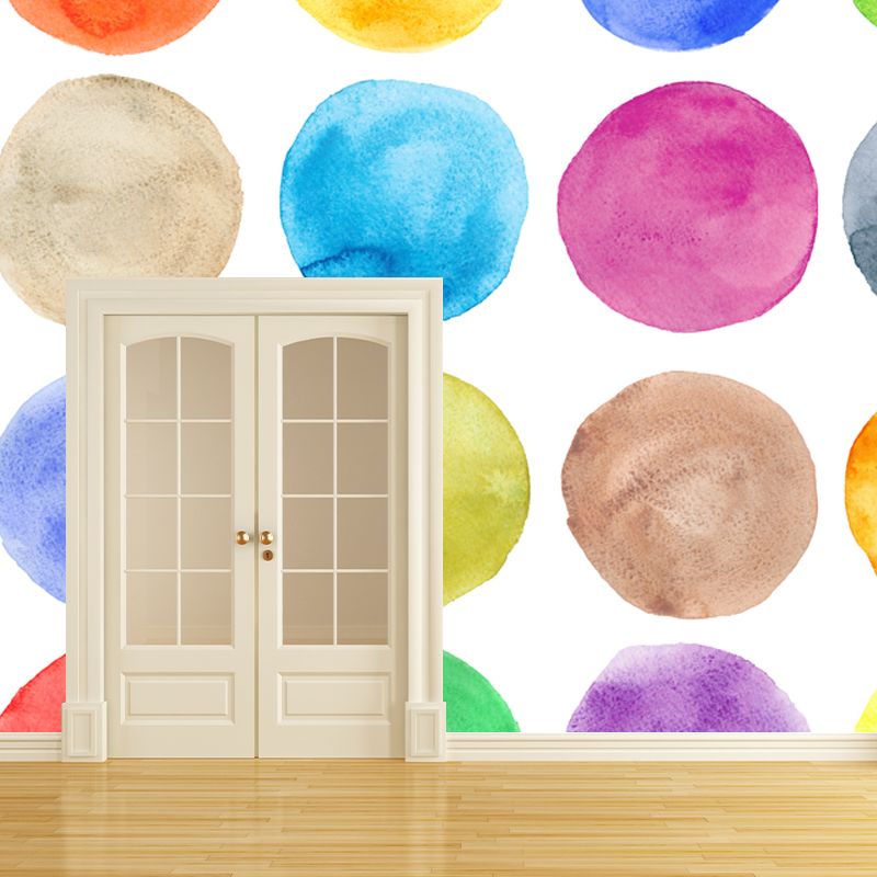 Artistry Color Swatches Mural Decal for Living Room Custom Wall Covering in Blue