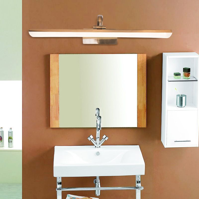 Luz de tocador de metal de estilo moderno Luz de espejo LED lineal para el baño