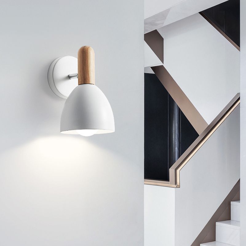 Lámparas de pared de pared de simplicidad nórdica lámpara de montaje de pared metálica metálica lámpara para dormitorio