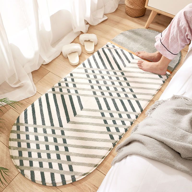Relaxing Geo Print Rug Multi Colored Synthetics Area Rug Anti-Slip Machine Washable Carpet for Bedroom