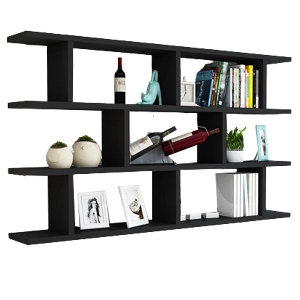 Scandinavian Floating Bookcase Wall Mounted Manufactured Wood Bookcase
