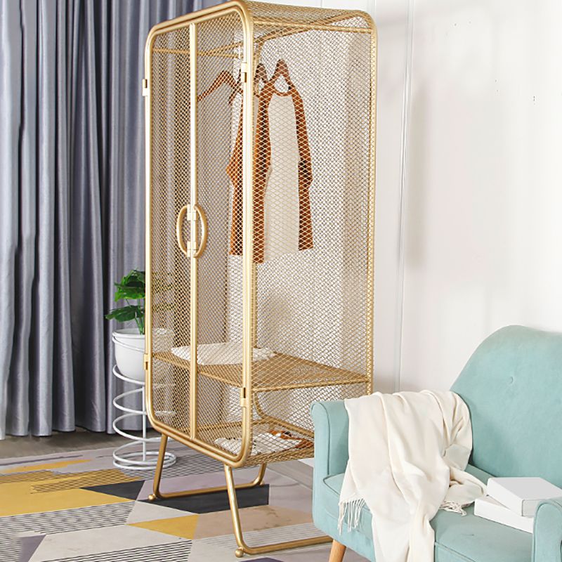 Contemporary Style Wardrobe Cabinet Metal Wardrobe Closet for Bedroom