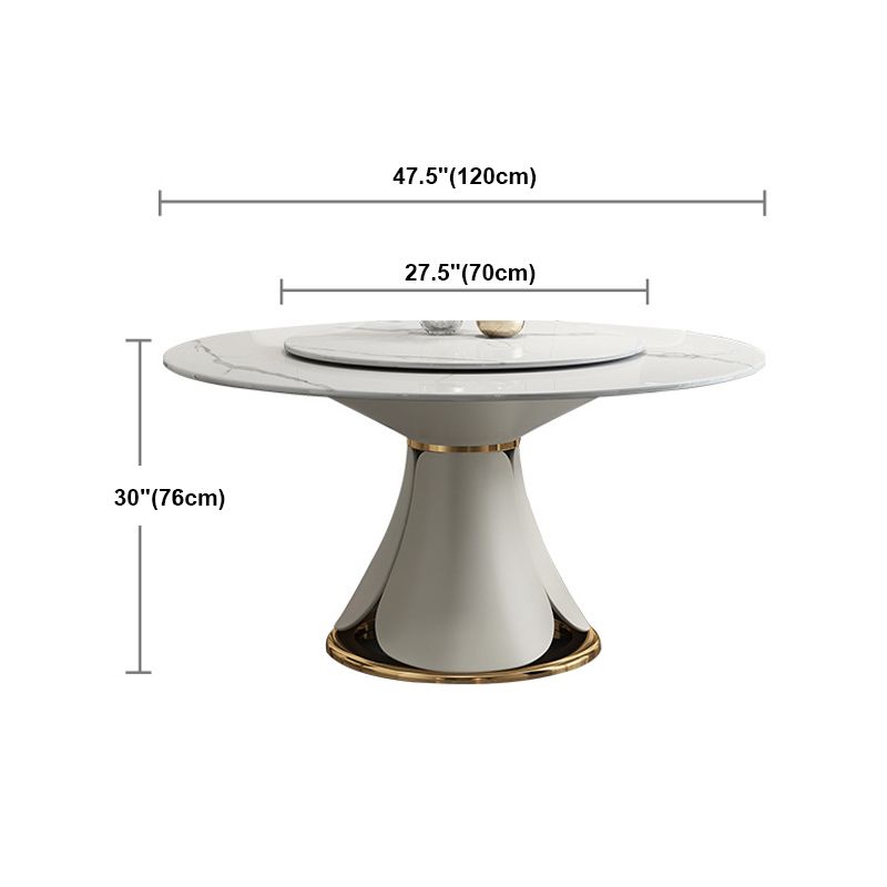 Modern Style 1/4/5/7/9 Pieces Dining Sintered Stone Dining Table Set with Metal Legs