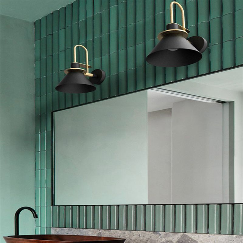 Metal Flared Wall Mounted Lamps Modern Style 1 Light Wall Lighting Fixtures
