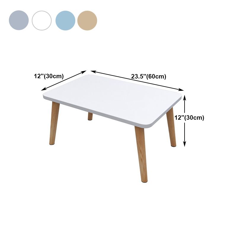 Rectangular Writing Desk with Artificial Wood Face and Wood Legs