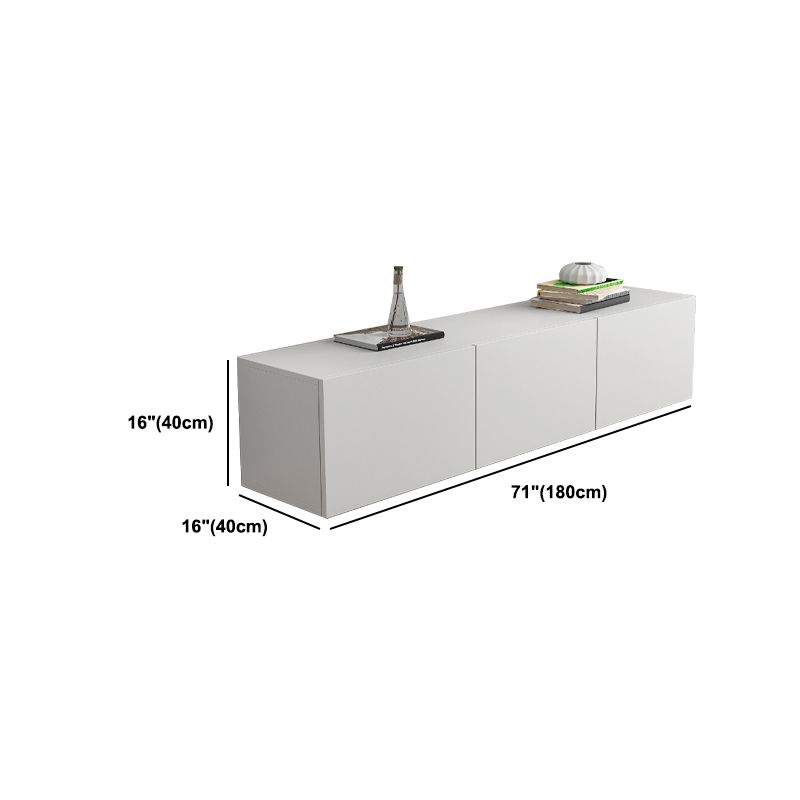12 / 16 - Inch TV Console Faux Wood TV Console Stand With Cabinets / Drawers in White