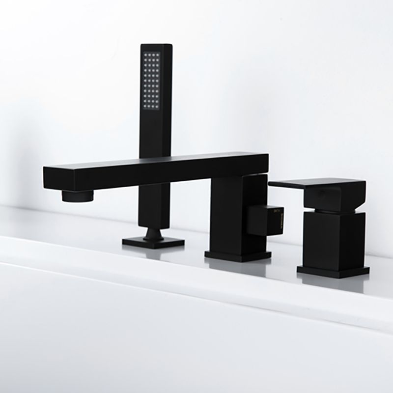 Contemporary Deck Mounted Roman Copper Tub Faucet Low Arc Roman Tub Faucet Set