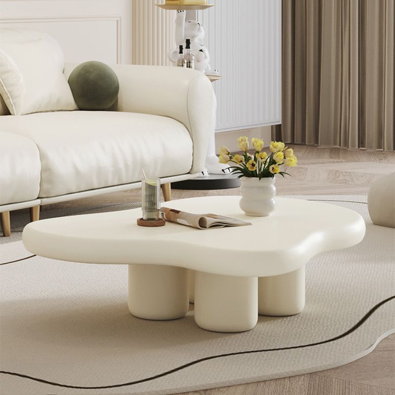 Solid Wood 4 Legs Coffee Table Modern Minimalist Coffee Table