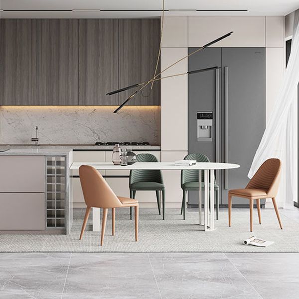 Simplicity Style Dining Table White Dinner Table for Home Kitchen Dinner