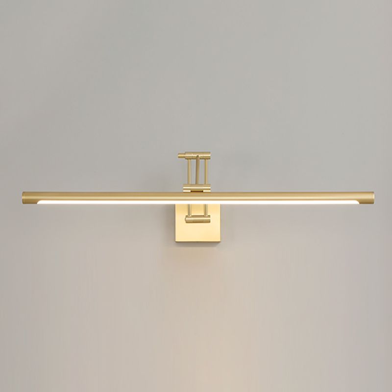 Pronzo della parete lineare a LED d'oro in moderno in stile conciso in ferro battuto esteabile luce murale con ombra acrilica